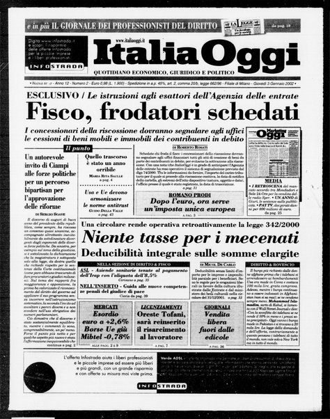 Italia oggi : quotidiano di economia finanza e politica